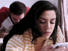 Jake Adams teaching Monica Sage how to doggy