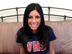 Fit 19 yr old darkhaired babe coed  with abs suck knob