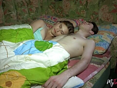 Hard doggy style fuck session on the couch with a long-haired brunette