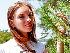 素人, デカ尻, 茶髪の, 指いじり, オナニー, ガリガリ, 一人, ストリッピング