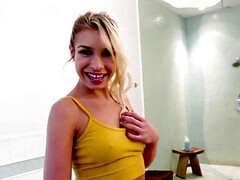 Blondine, Blasen, Kehlenfick, Hardcore, Hd, Latina, Massage, Öl