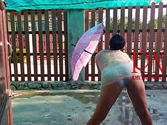 素人, 緊縛, ビーチ, 淫乱熟女, アウトドア, パンティ, シャワー, 妻