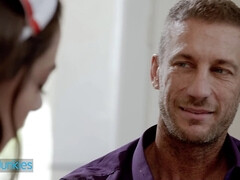 お尻, フェラチオ, ハードコア, Hd, 天然, 看護婦, ペニス, ストッキング