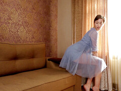 Brunette brune, Mignonne, Robe, Hd, Masturbation, Culottes ou slips, Solo, Vierge