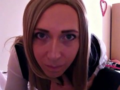 transsexual is sheer stockings and heels