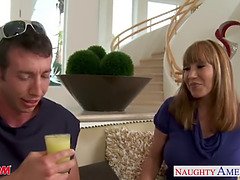 デカ尻, デカパイ, フェラチオ, イく瞬間, 熟年, 淫乱熟女, 母, 叫ぶ