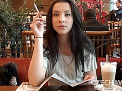 Kitchen-based fucking session with a pigtailed brunette beauty