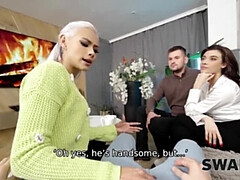 Grosse bite, Bisexuelle, Bus, Couple, Queue, Première fois, Plan cul à trois, Échange d'épouses