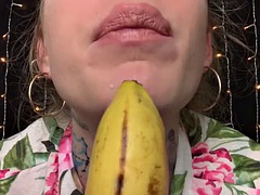 ASMR banana eating