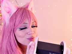 Maimy ASMR Pink Fox Ear Licking