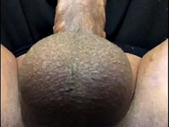 Self-sucking of own cock v5 with cum in mouth and pulsating balls