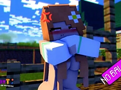 SliperyT Amber's Cum-Filled Horse in Minecraft