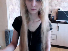 Amateur, Blonde, Solo, Adolescente, Nénés, Jouets, Webcam