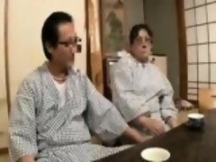 素人, アジア人, 手コキする, 熟年