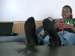 Soles tickled, mexican, ebony tickling