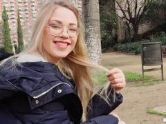 Blonde Nerd Loves Public Fucking